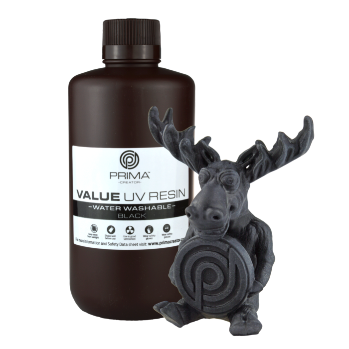 PrimaCreator Value Water Washable UV Resin 1000 ml Black PV Resin B405 1000 BK 25315