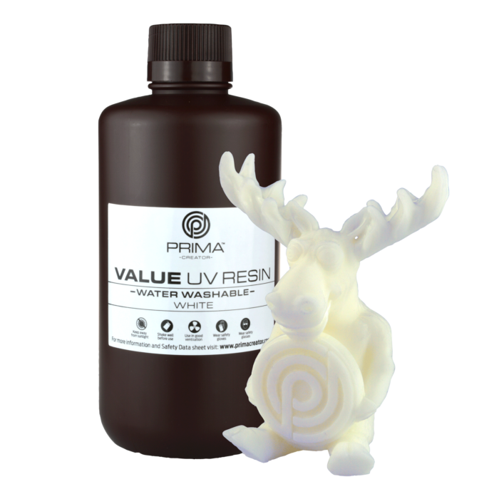 PrimaCreator Value Water Washable UV Resin 1000 ml White PV Resin B405 1000 WH 25313 1
