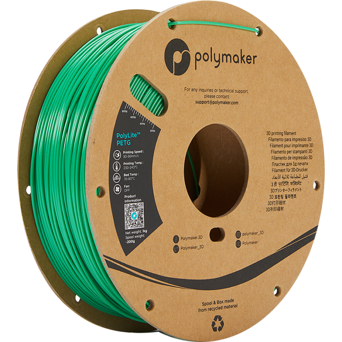 Filament Polymaker PolyLite PETG 1.75mm, 1kg