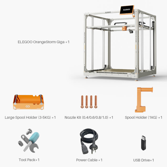 Imprimanta 3D Elegoo Orange Storm GIGA 800x800x1000mm - imagine 18