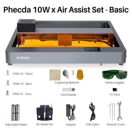 Sistem de gravura Elegoo Phecda 20w + set Air Assist 400x400mm1