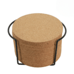Set 12 suporturi rotunde din pluta 100 x 5 mm, ecologice si rezistente la caldura, ideale pentru gravura laser si personalizare1