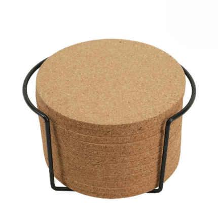 Set 12 suporturi rotunde din pluta 100 x 5 mm, ecologice si rezistente la caldura, ideale pentru gravura laser si personalizare1