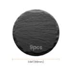 Set 9 suporturi rotunde din ardezie pentru gravura laser, suprafata naturala cu aspect rustic elegant1