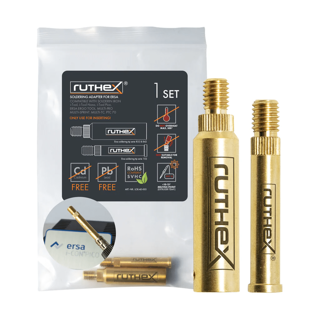 Adaptor pentru varfuri letcon compatibil seriile ERSA 832, 842 si 102, ideal pentru montaj insertii filetate in piese printate 3D1 Adaptor pentru varfuri letcon compatibil seriile ERSA 832, 842 si 102, ideal pentru montaj insertii filetate in piese printate 3D1