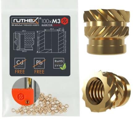 Set 100 insertii filetate M3 pentru imprimare 3D- Rx-M3x5x41