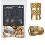 Set 25 insertii filetate M6 din alama pentru imprimare 3D – Rx-M6x12.71