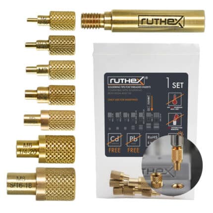 Set de varfuri pentru letcon compatibile cu insertii filetate M2–M8, ideale pentru montaj termic in piese printate 3D1