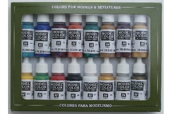 Set 16 culori acrilice pentru modelism si piese printate 3D, vopsele pe baza de apa non-toxice1 Set 16 culori acrilice pentru modelism si piese printate 3D, vopsele pe baza de apa non-toxice1