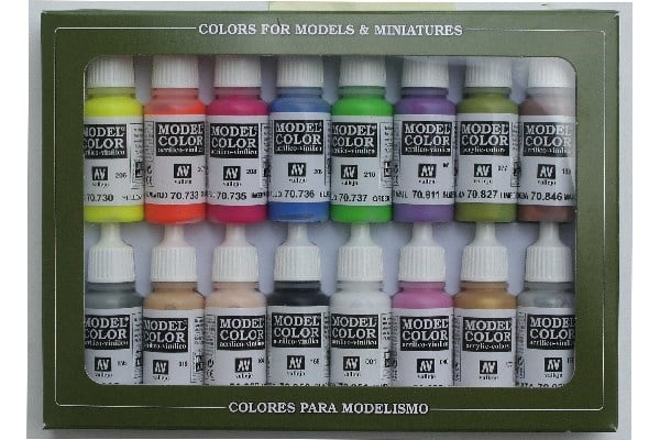 Set 16 culori acrilice speciale pentru wargames si modelism, ideale pentru figurine, diorame si piese printate 3D1 Set 16 culori acrilice speciale pentru wargames si modelism, ideale pentru figurine, diorame si piese printate 3D1