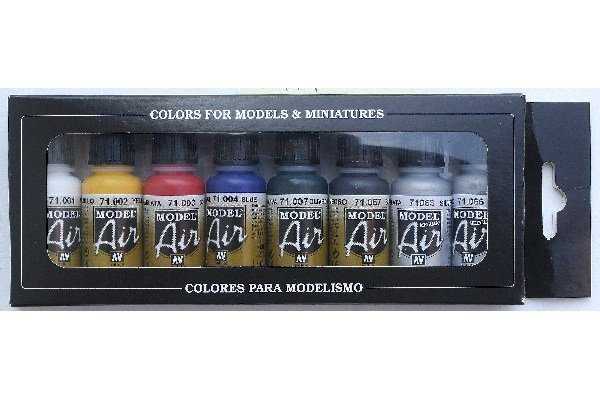 Set 8 culori acrilice pentru aerograf, finisaj mat si formula pe baza de apa, ideale pentru modele, figurine si piese printate 3D1 Set 8 culori acrilice pentru aerograf, finisaj mat si formula pe baza de apa, ideale pentru modele, figurine si piese printate 3D1