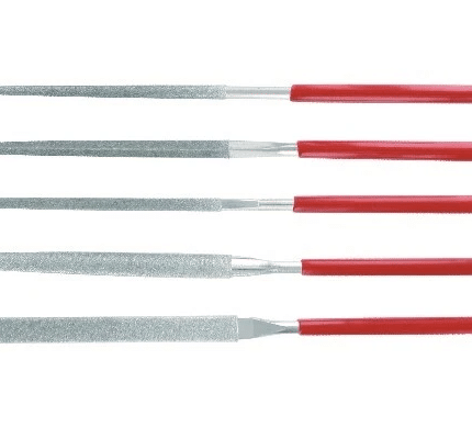 Set 5 pile diamantate de precizie, forme diverse pentru finisare detalii, ideale pentru plastic si metal, lungime 140 mm1