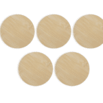 Set 5 suporturi rotunde din bambus pentru gravura laser, diametru 115 mm si grosime 8 mm1