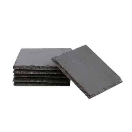 Set 6 suporturi patrate din ardezie, suprafata naturala pentru gravura laser precisa, 100 x 100 x 6 mm1