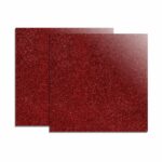 Set 2 placi acrilice rosii cu efect glitter ideale pentru gravura si taiere laser, 300 x 300 x 3 mm1