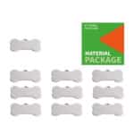 Set 10 medalioane metalice forma os din otel inoxidabil, ideale pentru gravura laser1