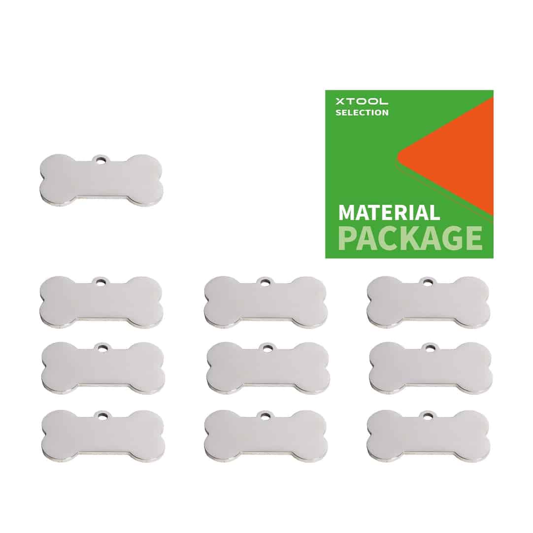 Set 10 medalioane metalice forma os din otel inoxidabil, ideale pentru gravura laser1 Set 10 medalioane metalice forma os din otel inoxidabil, ideale pentru gravura laser1