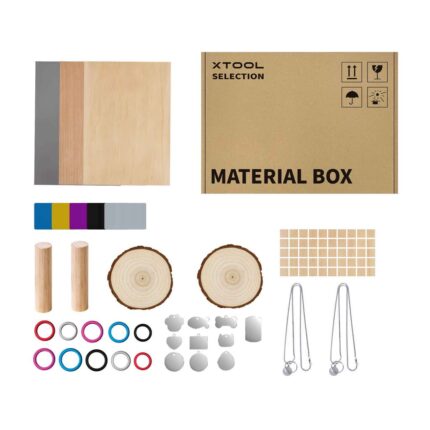 Kit materiale pentru gravura si taiere laser cu 10 tipuri diferite, include metal, lemn si cauciuc1