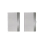 Set 2 suporturi metalice pentru carti de vizita, suprafata speciala pentru gravura laser cu contrast ridicat1
