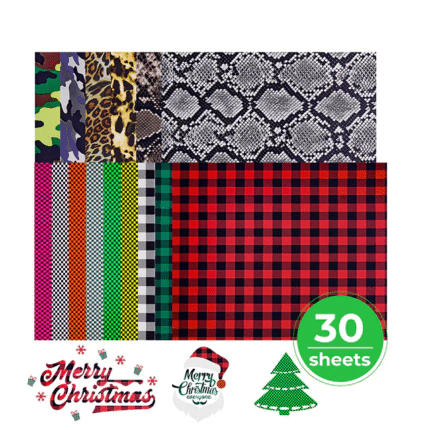 Set 30 folii termotransfer cu modele variate, material PET durabil si sigur pentru taiere laser1