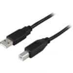 Cablu USB-A la USB-B DELTACO, compatibil USB 2.0 , lungime 1m1