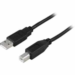 Cablu USB-A la USB-B DELTACO, compatibil USB 2.0 , lungime 1m1