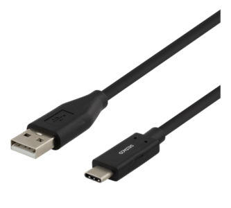 Cablu USB-A la USB-C DELTACO, compatibil USB 2.0 , lungime 1m1