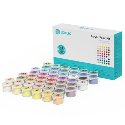 Set 48 culori vopsea acrilica cu pigment intens, acoperire excelenta si uscare rapida1