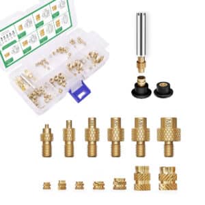 Set insertii filetate si varfuri pentru montaj termic, 77 piese cu dimensiuni M2–M81