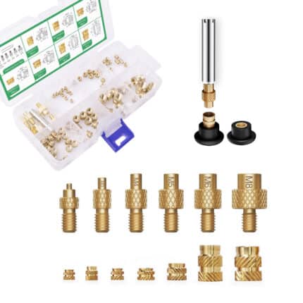 Set insertii filetate si varfuri pentru montaj termic, 77 piese cu dimensiuni M2–M81