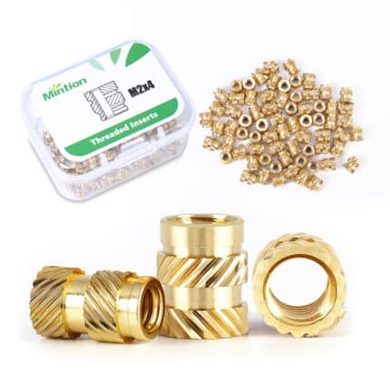 Set 70 insertii filetate M2 din alama pentru imprimare 3D, lungime 4 mm si diametru exterior 3.6 mm1