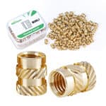 Set 100 insertii filetate M3 din alama pentru imprimare 3D, lungime 5.7 mm si diametru exterior 4.6 mm1