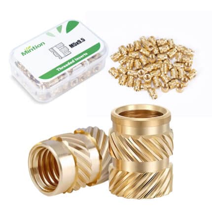 Set 50 insertii filetate M5 din alama pentru imprimare 3D, lungime 9.5 mm si diametru exterior 7.1 mm1