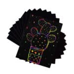 Set 10 foi A4 colorate tip scratch, suprafata speciala pentru gravura si desen1