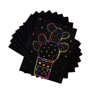 Set 10 foi A4 colorate tip scratch, suprafata speciala pentru gravura si desen1