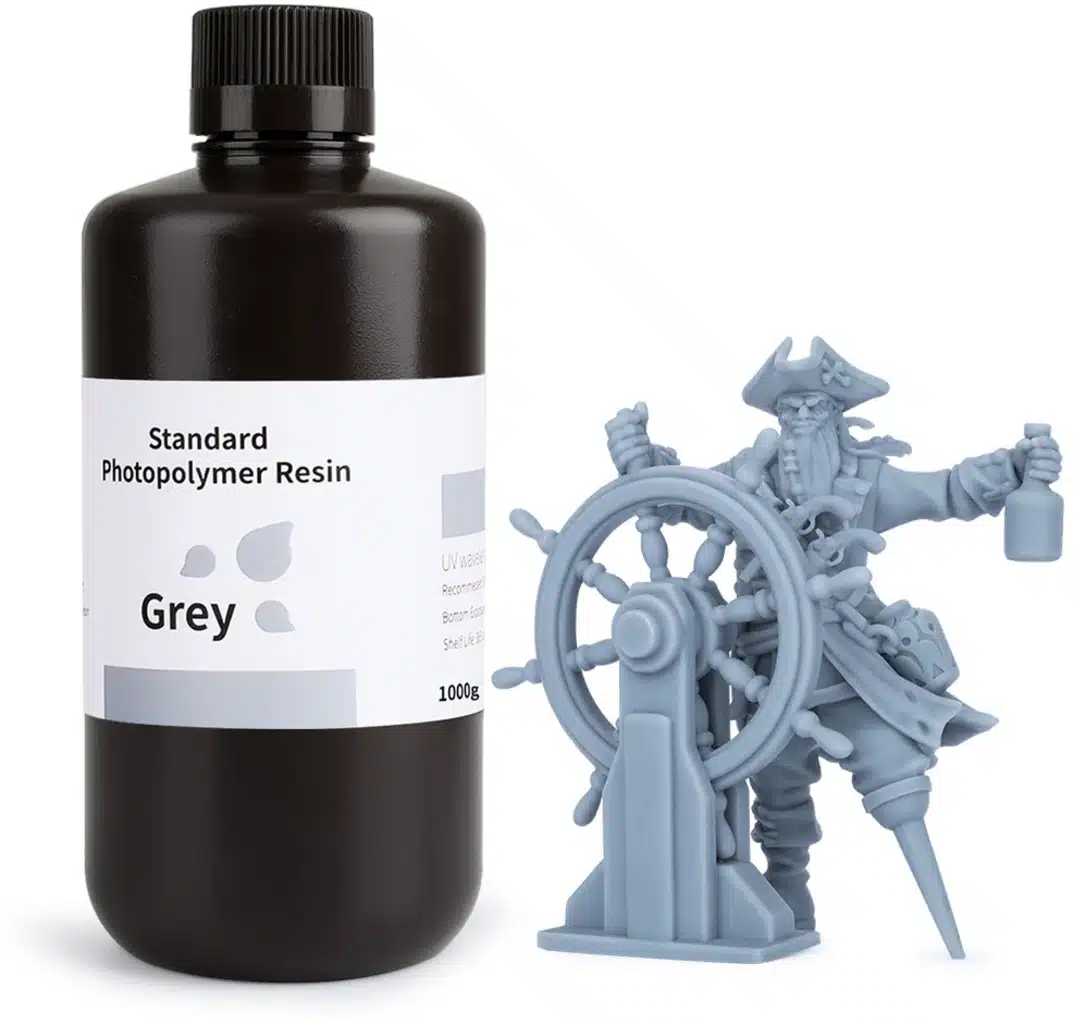Rasina 3D Elegoo standard pentru imprimante 3D, 1000g, gri1 Rasina 3D Elegoo standard pentru imprimante 3D, 1000g, gri1